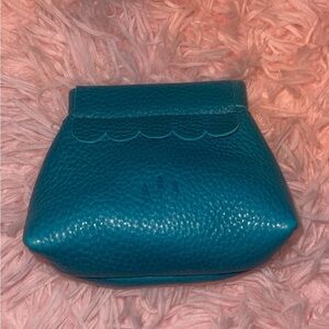 Portland Leather Turquoise Cosmetic Case